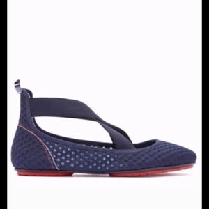 Tory Burch  Sport NIB Navy Mesh Ballet Flats